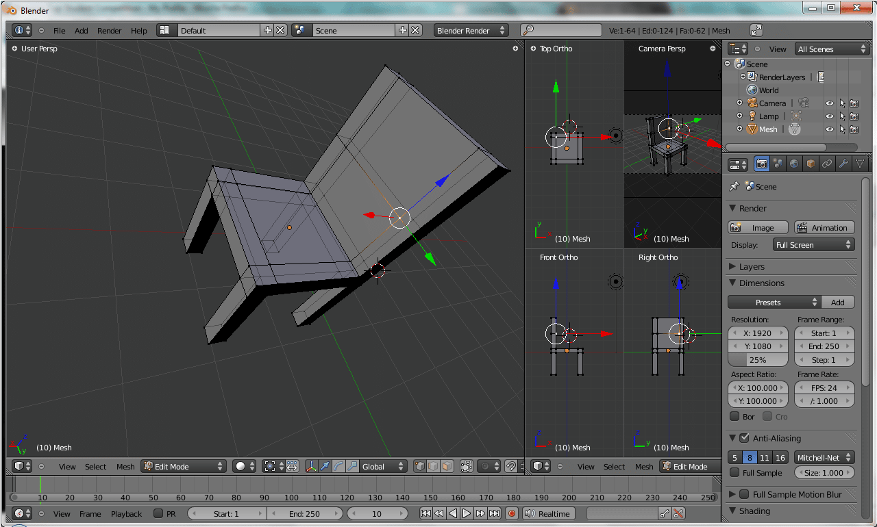 Blender создать