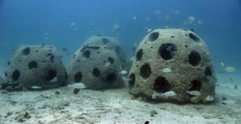 Boule imprimée en 3D au fond de l'océan