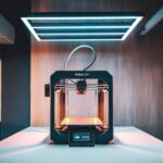 Imprimante 3D Creality SPARKX i7 en studio moderne avec éclairage RGB