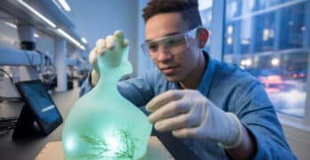 Un gel imprimé en 3D brille grâce à des algues bioluminescentes